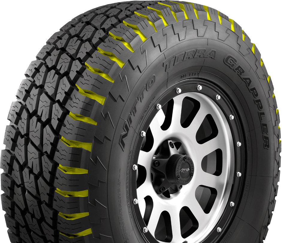 lateral voids in Nitto's all terrain light truck tire