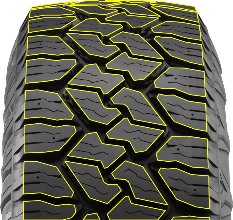 Nitto's commercial all weather light truck tire has a variable tread pattern